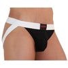 Burn 004 jock brillante negro blanco xl