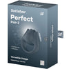 Perfect pair 2 multivibrador 2 en 1 anillo para pene y estimulador de dedo gris