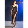 Chilirose cr 4723 babydoll largo y tanga negro