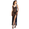 Chilirose cr 4723 babydoll largo y tanga negro