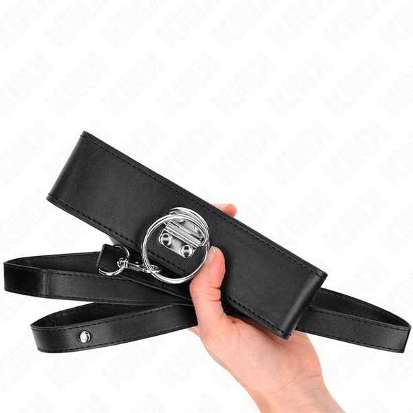 Kink collar con correa 116 cm con tachuelas correa polipiel 50 x 5 cm