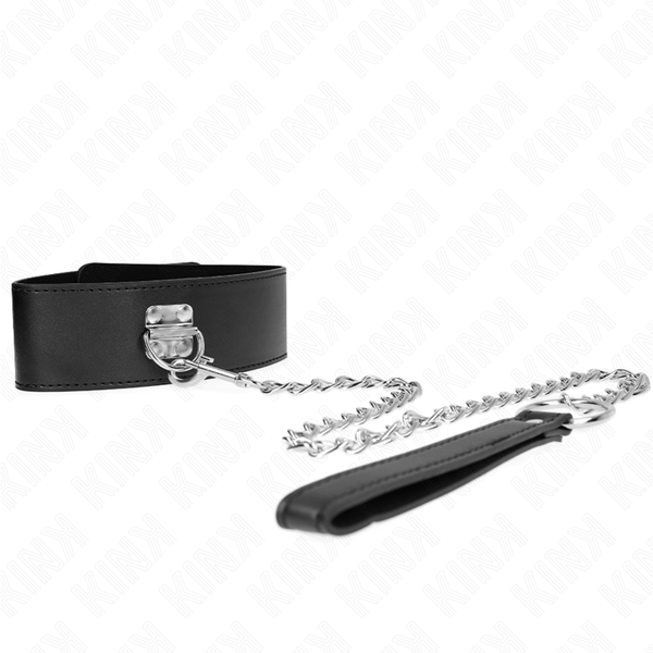 Kink collar con correa 65 cm ancho negro ajustable 33.5 41 cm x 5 cm