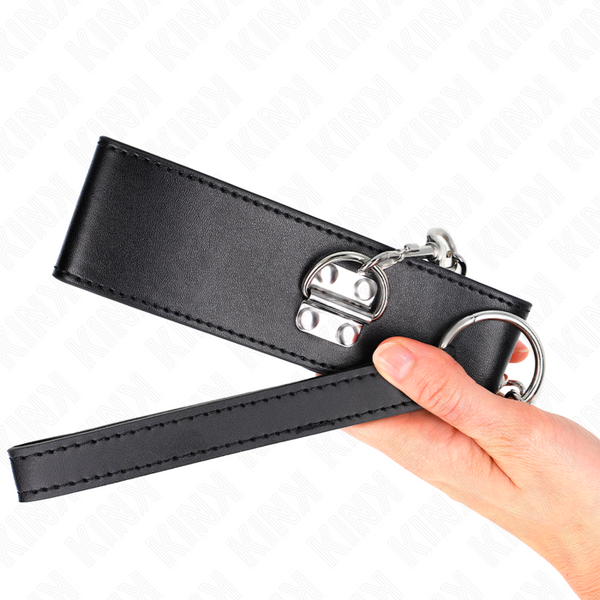 Kink collar con correa 65 cm ancho negro ajustable 33.5 41 cm x 5 cm