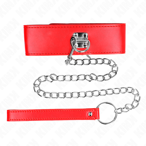 Kink collar con correa 65 cm ancho rojo ajustable 33.5 41 cm x 5 cm