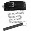 Kink collar con correa 65 cm con restricciones negro ajustable 36 42 cm x 5.5 cm