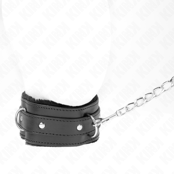 Kink collar con correa 65 cm con restricciones negro ajustable 36 42 cm x 5.5 cm