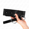 Kink collar con correa 65 cm con tachuelas plateadas modelo 2 ajustable 36 43 cm x 5 cm