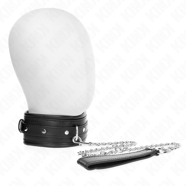 Kink collar con correa 65 cm hebilla brillante 48.5 cm x 5.3 cm