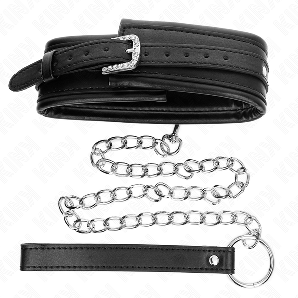 Kink collar con correa 65 cm hebilla brillante 48.5 cm x 5.3 cm