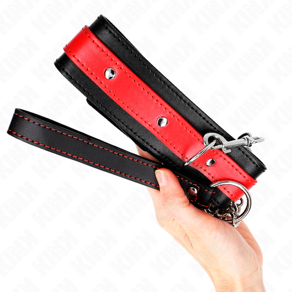Kink collar con correa 65 cm rojo ajustable 36 43 cm x 5 cm