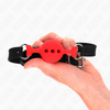 Kink mordaza 55 x 2 cm de bola 4 cm de silicona completa talla s rojo ajustable 35 51 cm