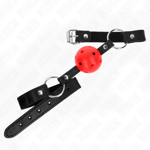 Kink mordaza de bola 4.5 cm roja dura hueca modelo 1 63.5 x 2 cm