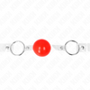 Kink mordaza de bola roja de pvc transparente ajustable