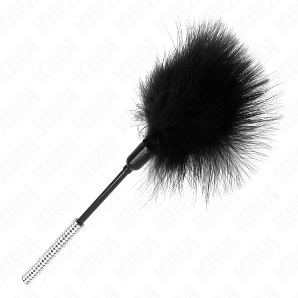 Kink plumas para cosquillas con mango de diamantes de imitación 27 cm