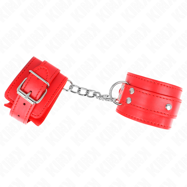 Kink muñequeras con 3 anillas en d ajustable rojo 17.5 25 cm x 6 cm