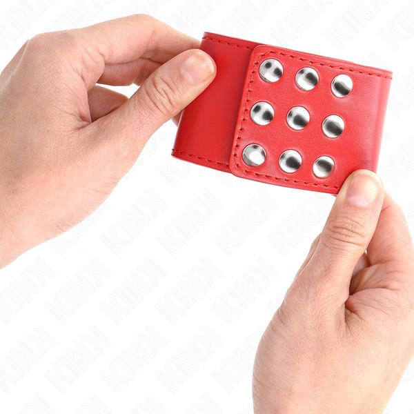 Kink muñequeras con cierre a presión ajustable rojo 19 24 cm x 5.5 cm