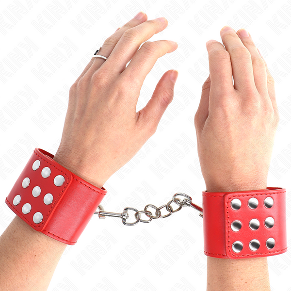 Kink muñequeras con cierre a presión ajustable rojo 19 24 cm x 5.5 cm