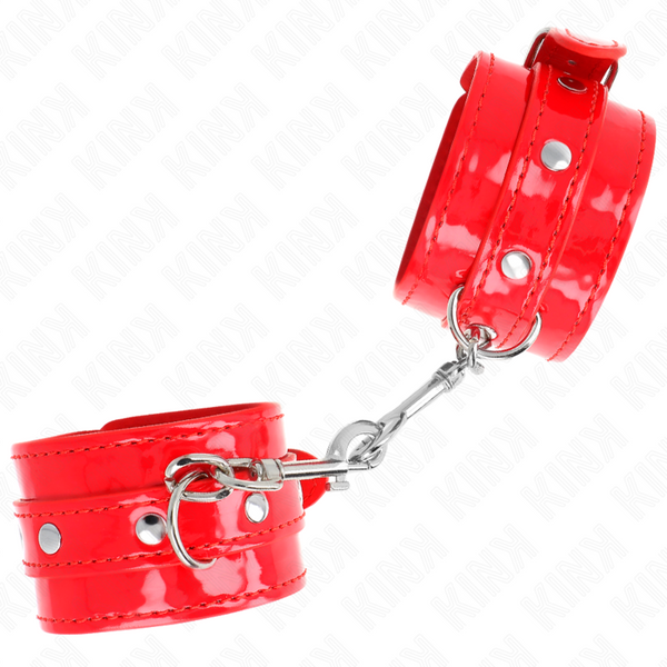 Kink muñequeras con tachuelas rojo ajustable 23 33 cm