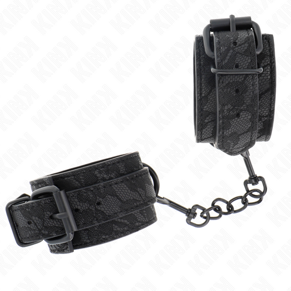 Kink muñequeras de encaje ajustable negro 19 26 cm