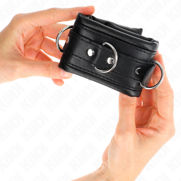 Kink muñequeras estilo heavy forro negro ajustable 20 30 cm x 6 cm