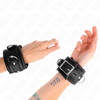 Kink muñequeras estilo heavy forro negro ajustable 20 30 cm x 6 cm