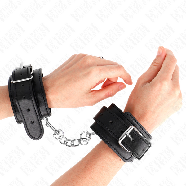 Kink muñequeras finas negro ajustable 21 33 cm