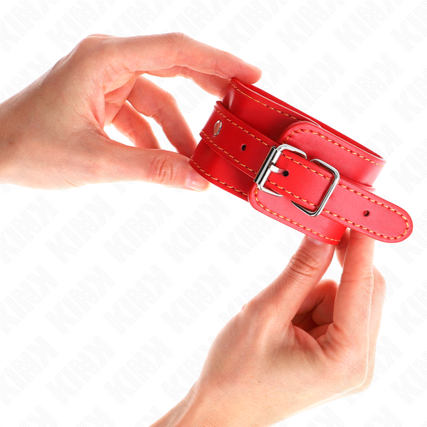 Kink muñequeras finas rojo ajustable 21 33 cm