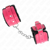 Kink muñequeras forradas premium negro con correa fucsia ajustable 17 29 cm x 6 cm