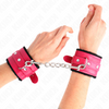 Kink muñequeras forradas premium negro con correa fucsia ajustable 17 29 cm x 6 cm