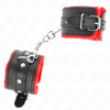 Kink muñequeras forradas premium rojo con correa negro ajustable 17 29 cm x 6 cm