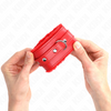 Kink muñequeras forradas premium rojo con correa rojo ajustable 17 29 cm x 6 cm