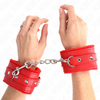 Kink muñequeras forradas premium rojo con correa rojo ajustable 17 29 cm x 6 cm