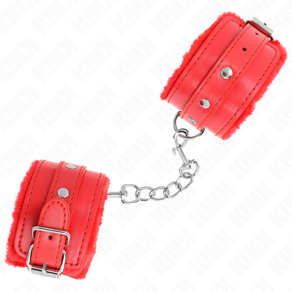 Kink muñequeras forradas premium rojo con correa rojo ajustable 17 29 cm x 6 cm