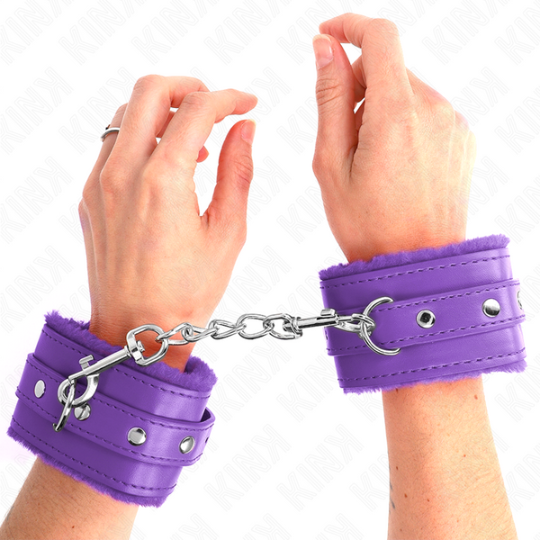 Kink muñequeras forradas premium violeta con correa violeta ajustable 17 29 cm x 6 cm