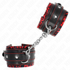 Kink muñequeras forradas rojo negro ajustable 17 29 cm x 6 cm