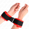 Kink muñequeras nylon rojo negro modelo 1 ajustable 25 35 cm x 6 cm