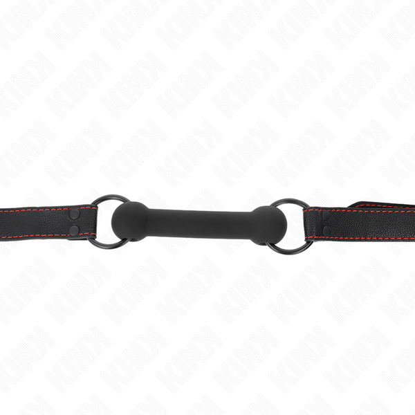 Kink mordaza forma de hueso con correa polipiel negro ajustable 41 57 cm