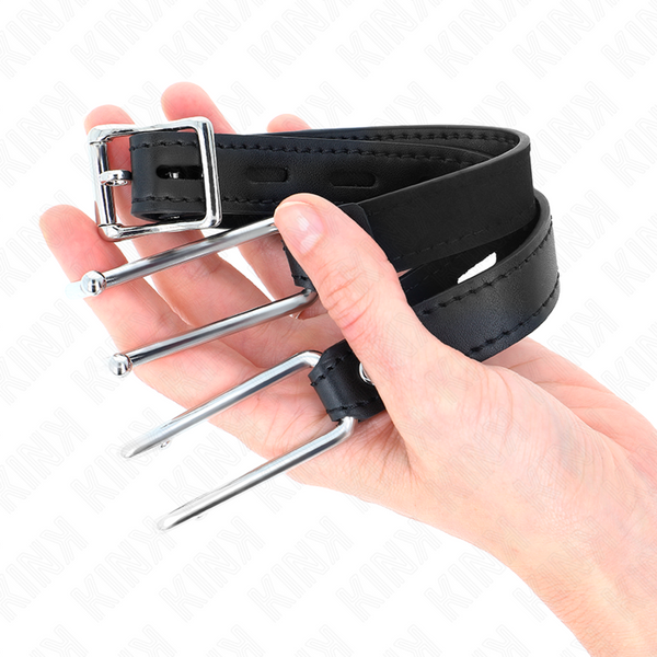 Kink mordaza gancho de metal 11.5 cm con correa de polipiel ajustable 39 58 cm x 2 cm
