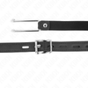 Kink mordaza gancho de metal 11.5 cm con correa de polipiel ajustable 39 58 cm x 2 cm