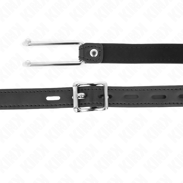 Kink mordaza gancho de metal 11.5 cm con correa de polipiel ajustable 39 58 cm x 2 cm