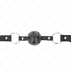 Kink mordaza de bola 4.5 cm negra dura hueca modelo 1 63.5 x 2 cm