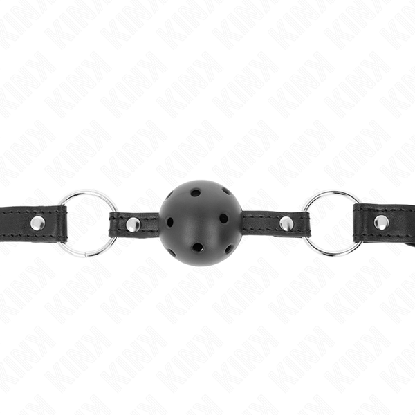 Kink mordaza de bola 4.5 cm negra dura hueca modelo 1 63.5 x 2 cm