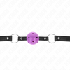 Kink mordaza de bola 4.5 cm morado dura hueca 63.5 x 2 cm