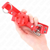 Kink mordaza de bola 4.5 cm dura hueca rojo completa 62 x 2 cm