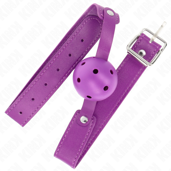 Kink mordaza de bola 4.5 cm transpirable morado 65 x 2.5 cm
