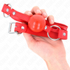 Kink mordaza de bola 4 cm tpe con candado rojo 60 x 2 cm