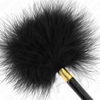 Kink plumas para cosquillas metal dorado negra 18 cm