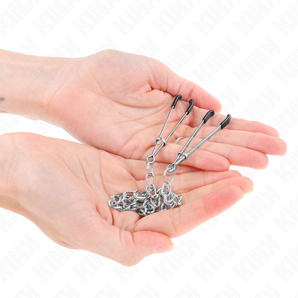 Kink pinzas para pezones fina con cadena gruesa 30 cm