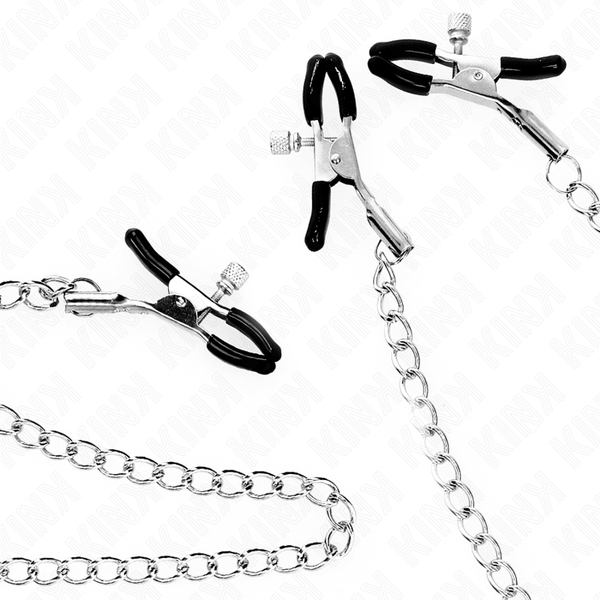 Kink pinzas para pezones y clítoris con cadena 30 cm modelo 2