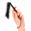 Kink mini látigo de silicona con agarre 6 bolas negro 26 cm